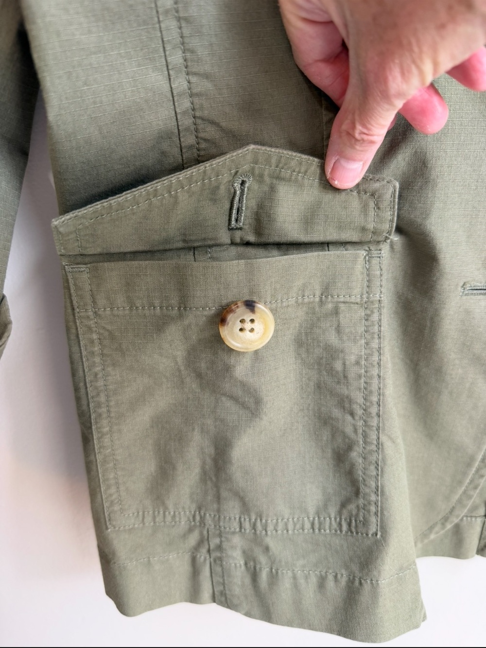 Eddie Bauer Women’s Utility Safari Blazer Jacket Olive/Sage Green Size 6 - Picture 8 of 11